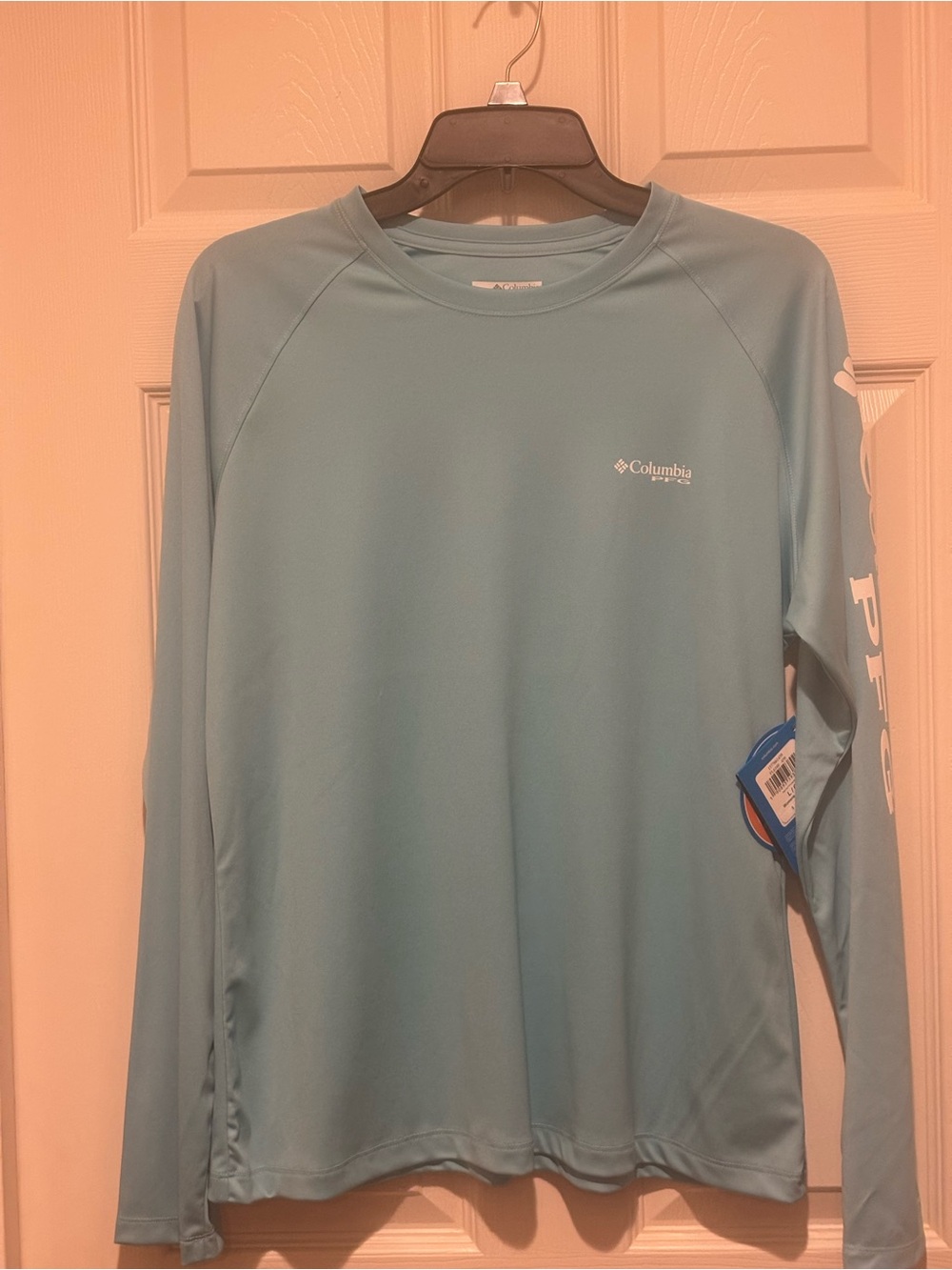 Columbia Light Blue Long-Sleeve Performance Shirt